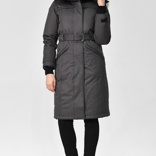 노비스 쉬라 스틸 그레이 롱패딩