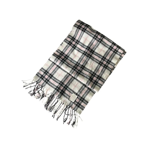 [JPN] 빈티지 블랙핑크 체크 머플러