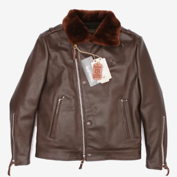 디이프바인 소가죽 무스탕자켓