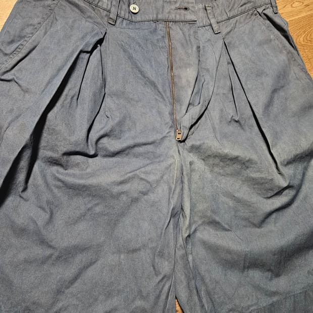 가지록 인디고 머드다잉 쇼츠