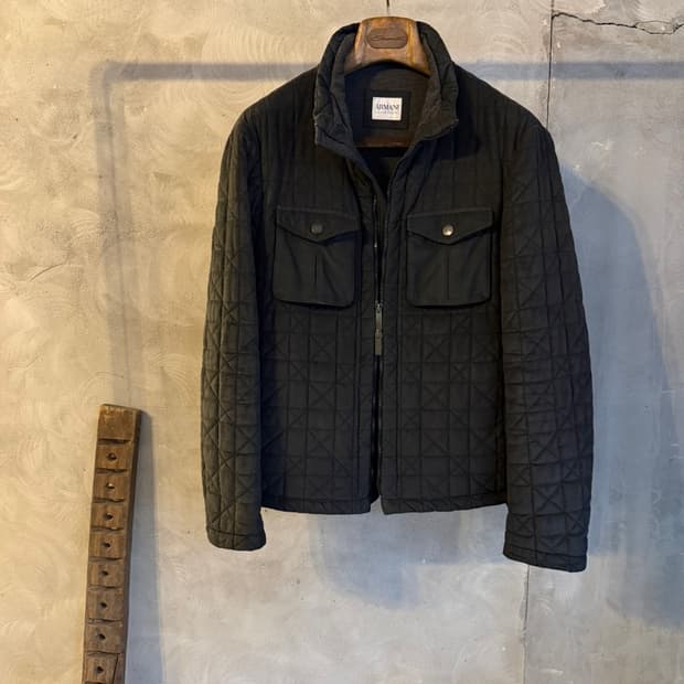 아르마니 꼴레지오니 퀼팅 블루종 남상100