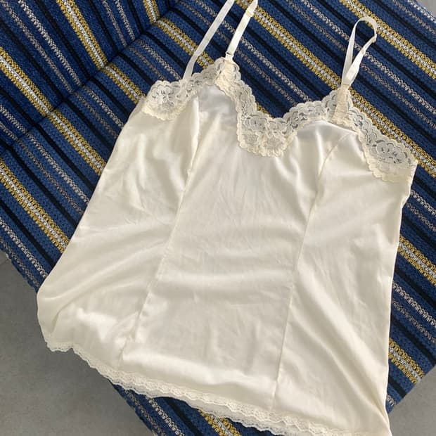 ivory lace slip top