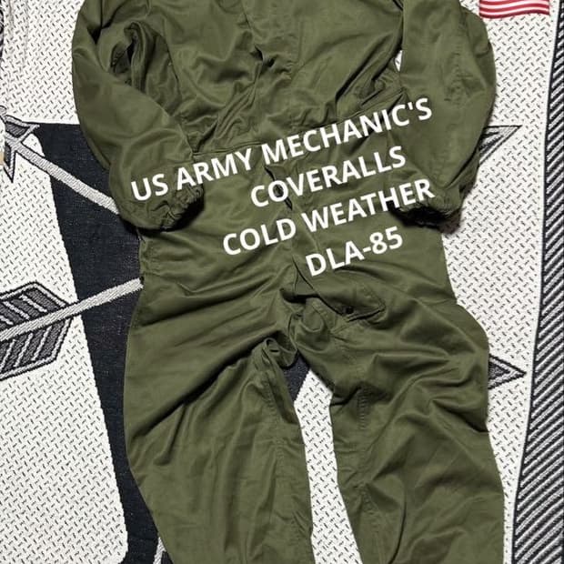 80s 미군 오리지널  정비병용 방한 커버올 오버슈트 작업복