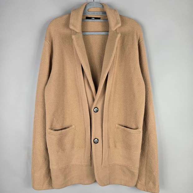 [무료배송]한섬 시스템 옴므 100 울100 숄 카라 니트 가디건