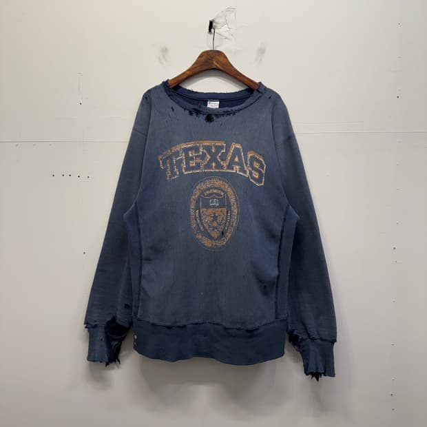 90s USA 빈티지 챔피온 리버스위브 TEXAS 스웻 셔츠