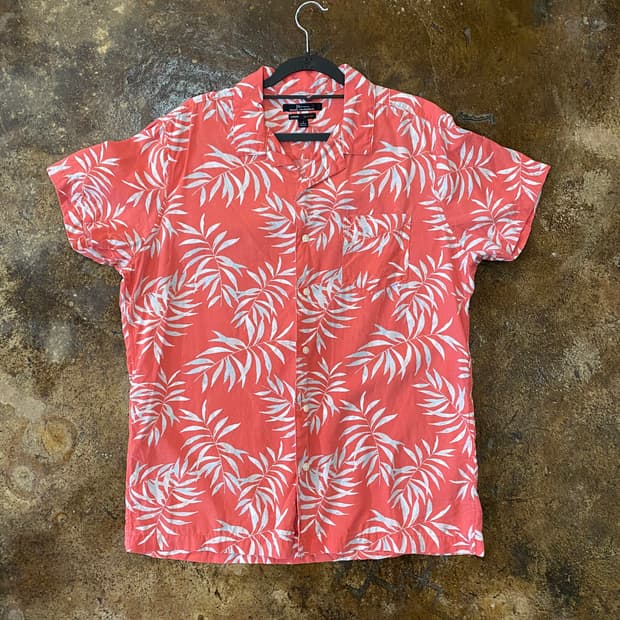 빈티지 야자수 반팔 셔츠