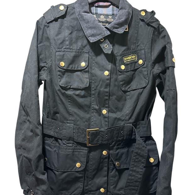 바버 레이디스 인터내셔널 왁스 자켓 uk10