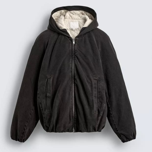 새상품) M 자라 오버핏 남성 데님 후드 패딩 점퍼