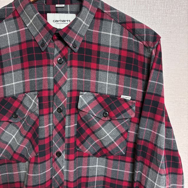빈티지 칼하트윕 체크 셔츠 L