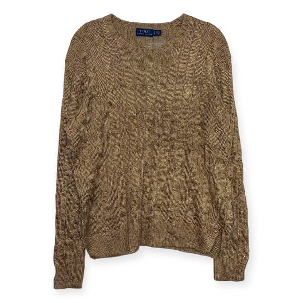 폴로 랄프로렌 금사 꽈배기 니트 티셔츠