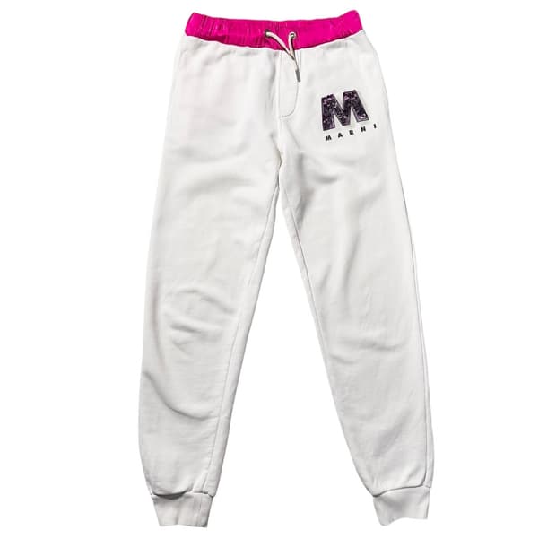 22ss 마르니 스팽글 로고 스웨트 조거 팬츠