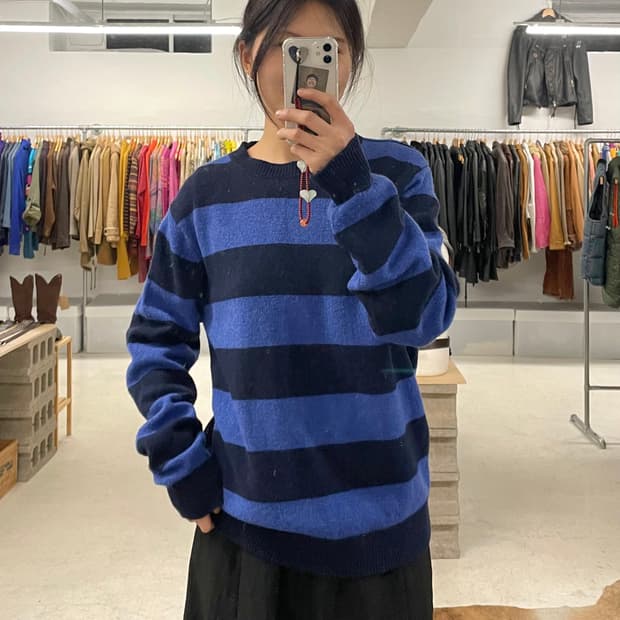 BEAMS stripe knit 빔즈 보더 스트라이프 니트
