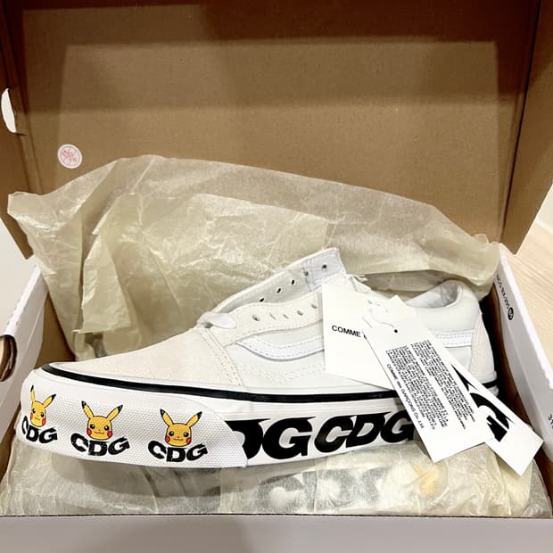 (270)(새상품)반스 볼트 올드스쿨 꼼데가르송 CDG 포켓몬 화이트