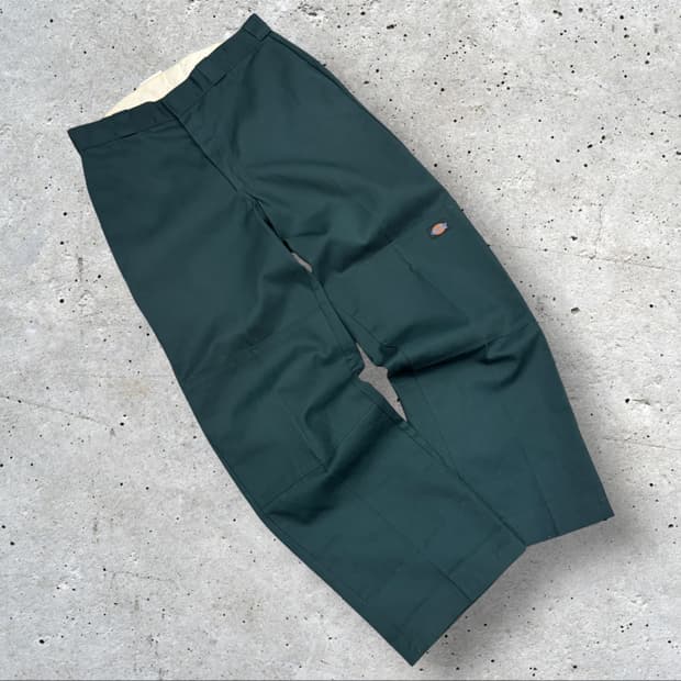 [34x32] 디키즈 더블니 그린 워크 팬츠 C685