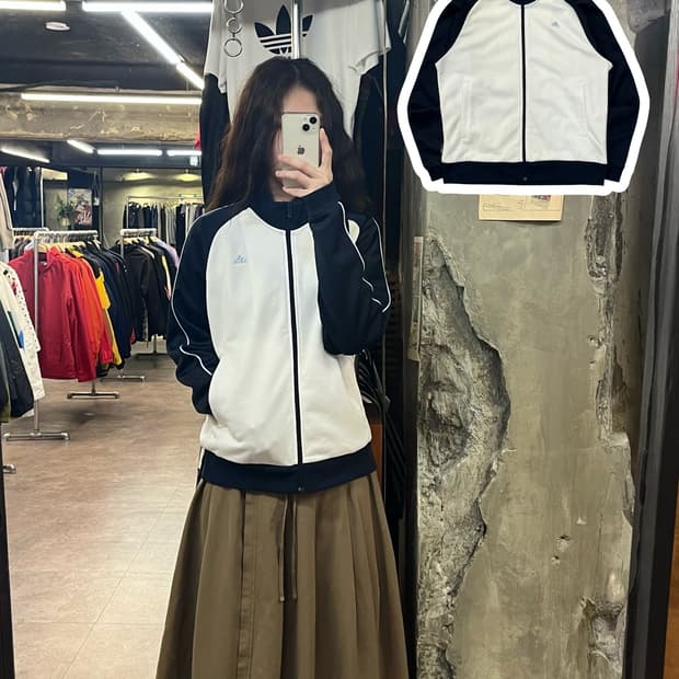 아디다스 배색 져지 네이비 L #csz2027