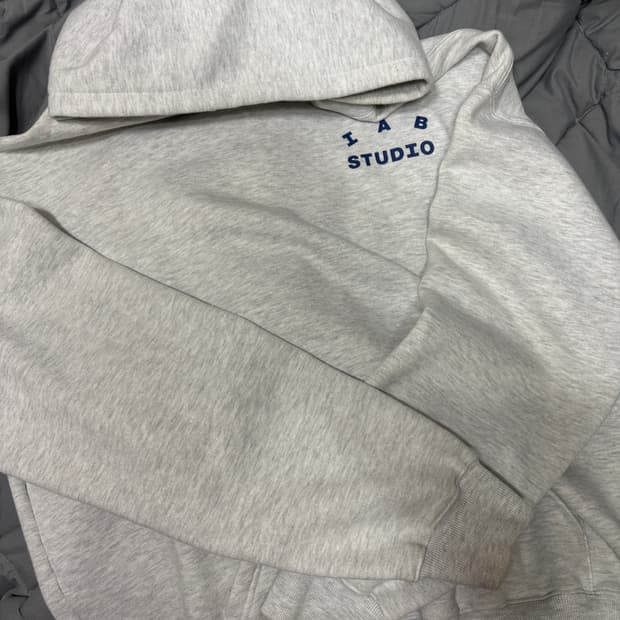 아이앱 후드티 라이트그레이