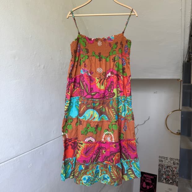 GAP 에스닉 플라워 스트랩 원피스