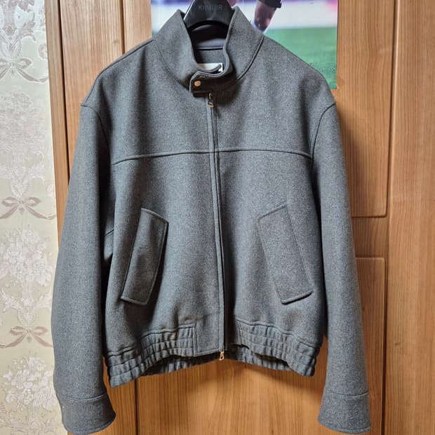 키뮤어 울 해링턴 자켓 그레이 L