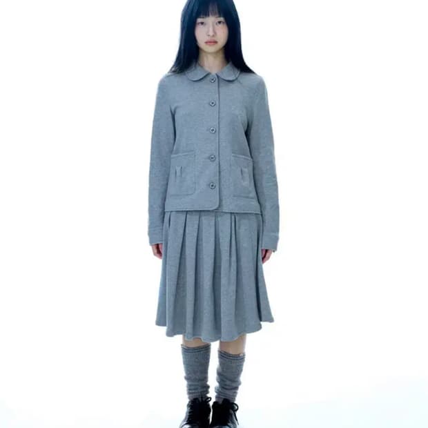 코이세이오 코지 스웻 자켓 랩 스커트 세트