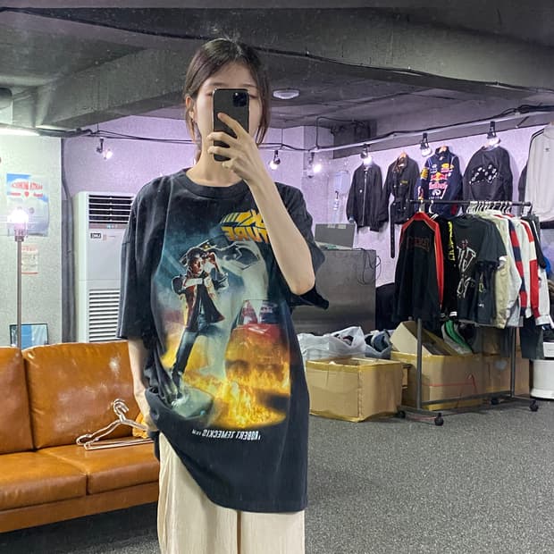 백투더퓨처 프린팅 반팔티 B2090