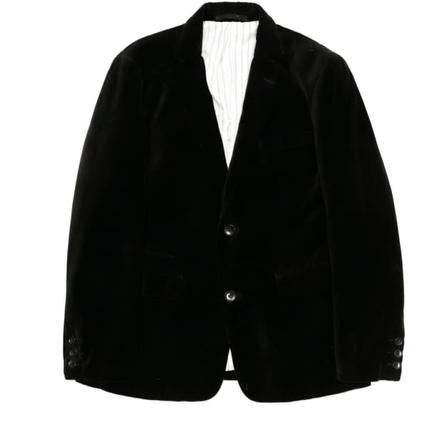 꼼사이즘 벨벳 투버튼 블레이저 M