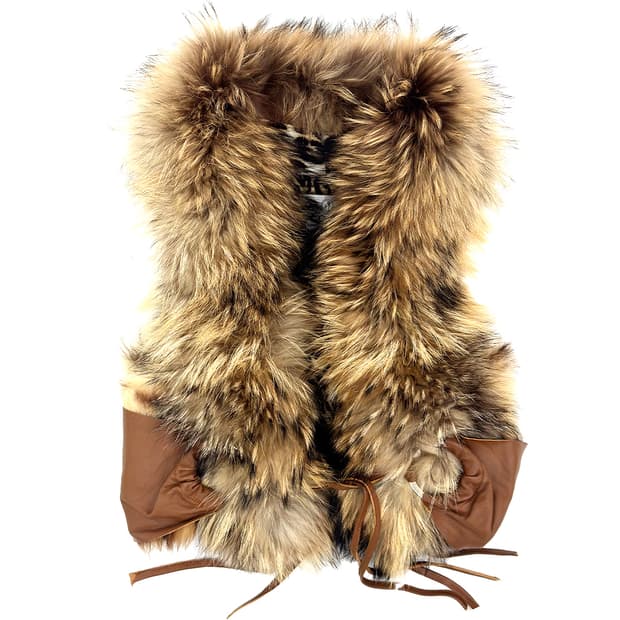 Vintage  Leopard  Fox fur Vest/ Os