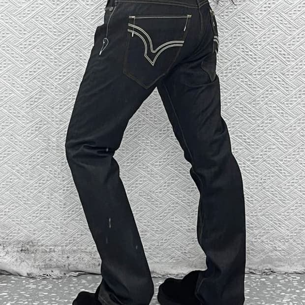 본 더치 올드스쿨 Y2K 키치 스티치 데님팬츠 30인치 C09365