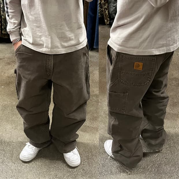 Carhartt 플란넬 라인드 카펜터 팬츠 (36“)