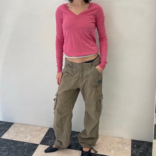 Cargo straight pants