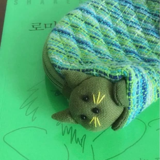 바니버로우 에메랄드 빛 호수 고양이지갑