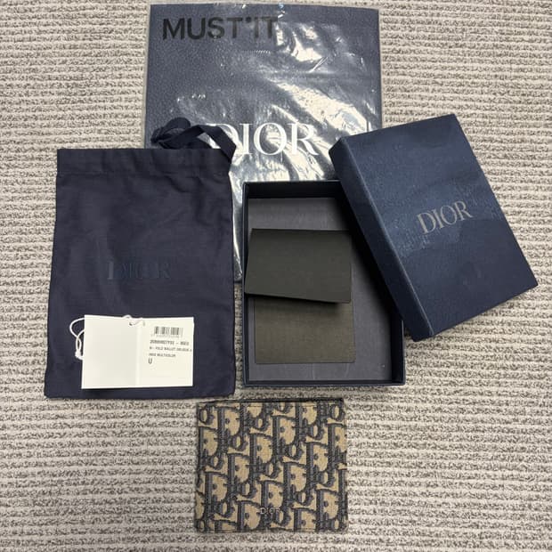 디올 오블리크 반지갑