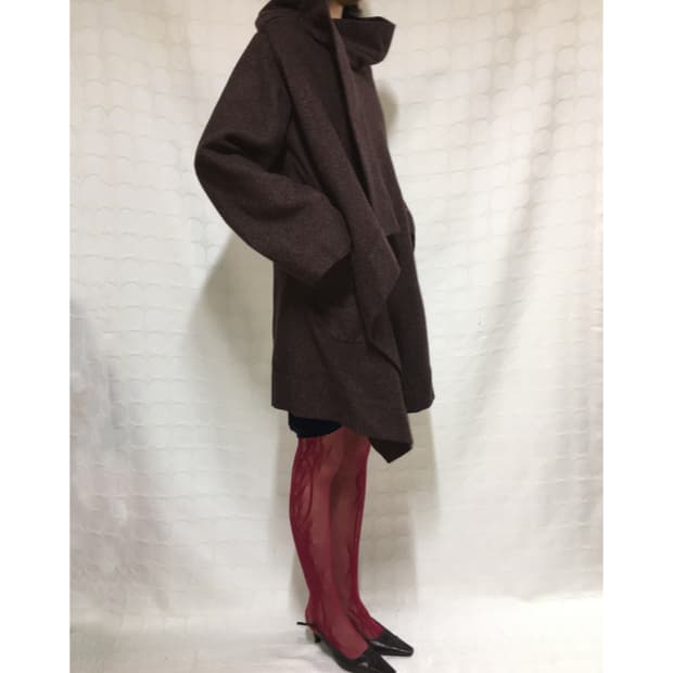 vivienne westwood 드레이핑 울 코트