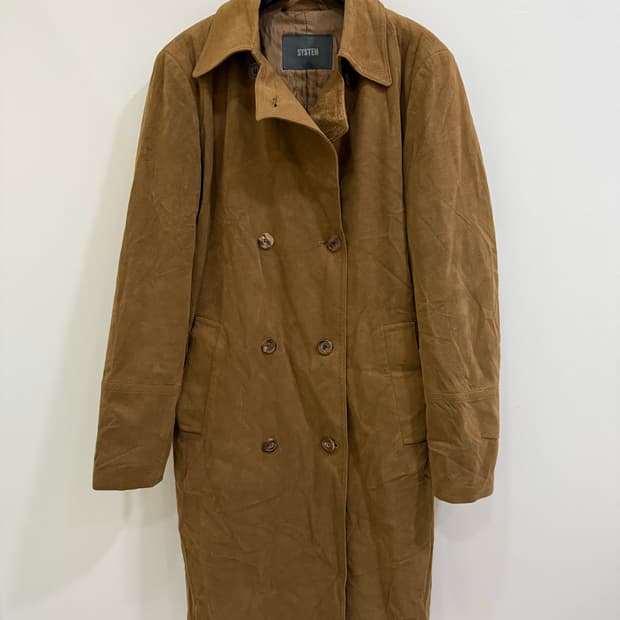 시스템 우먼 더블 브레스트 코트 정품