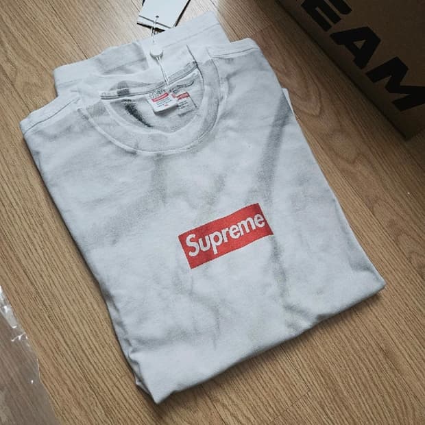 [XL] 슈프림 x MM6 마르지엘라 박스로고 화이트