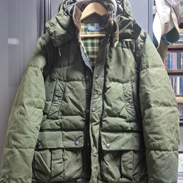 폴로 랄프로렌 헌팅 왁스 패딩 파카