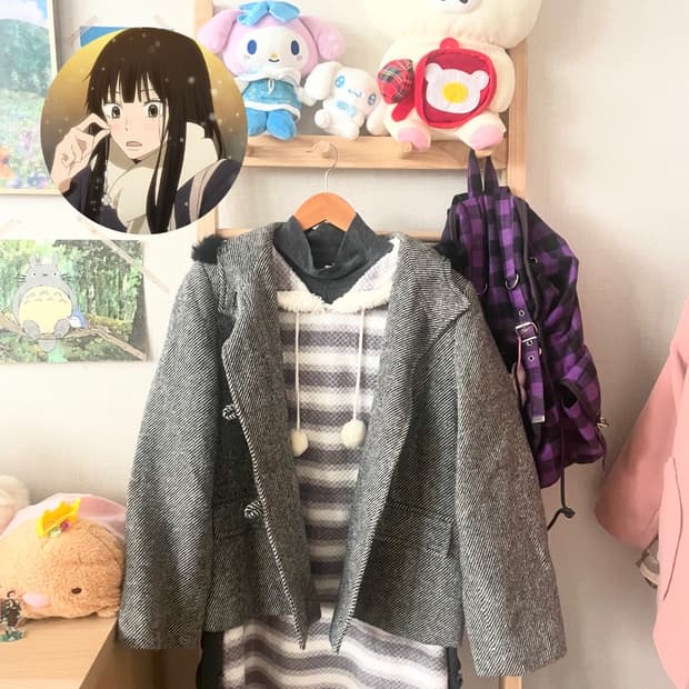 모리걸 빈티지 무채색 사와코 set🤍🩶