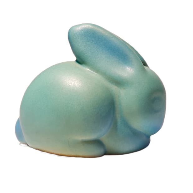 Van Briggle Turquoise Ming Rabbit Object