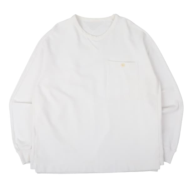 Ten C 텐씨 화이트 포켓 스웻셔츠