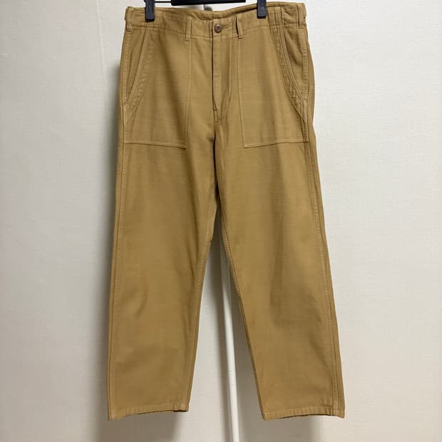 궁호 백사틴 퍼티그팬츠 / 베이지, M(32)