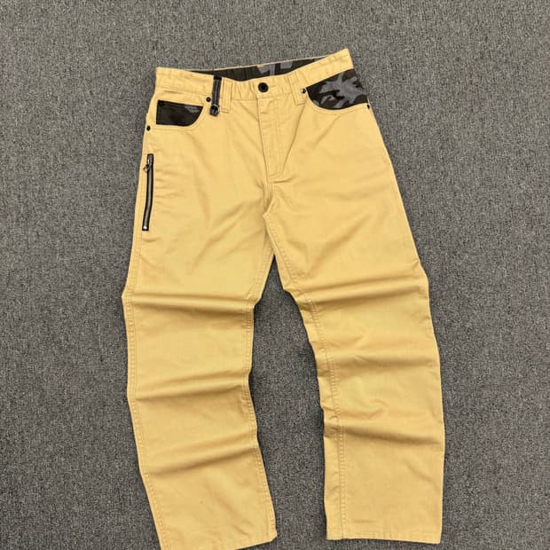 M)Rimaster 빈티지 카모 포인트 베이지 코튼팬츠