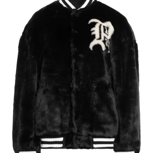 R13 퍼 바시티 봄버 자켓 L