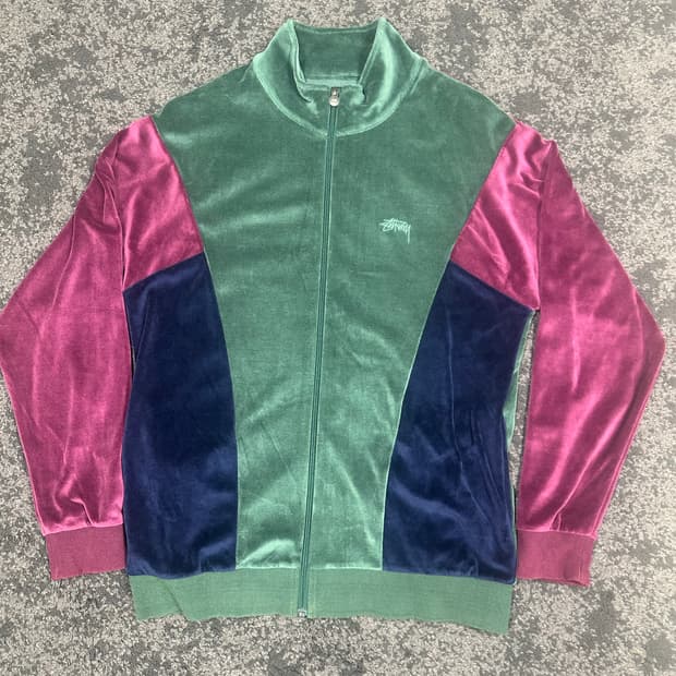 스투시 벨벳 트랙탑 멀티 L