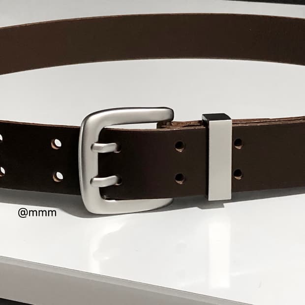 [Unisex]Doubel hole leather belt