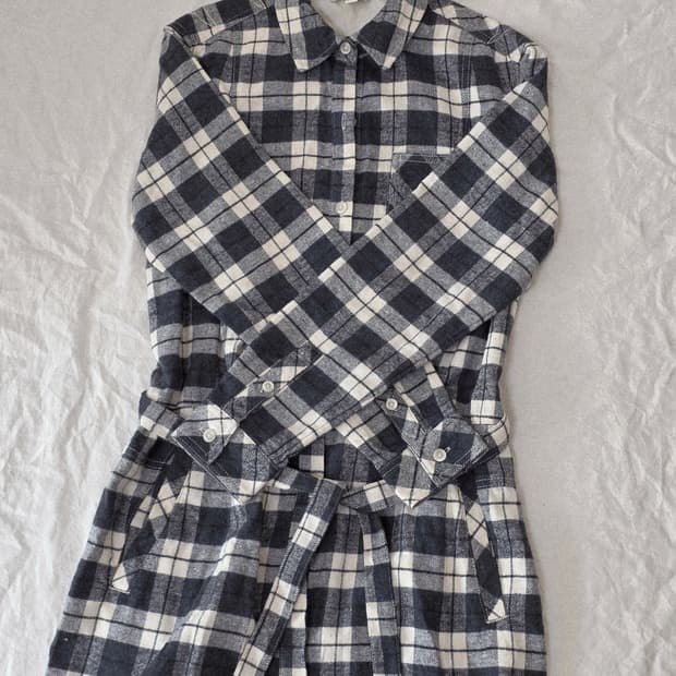 Thursday Island 체크 셔츠 원피스