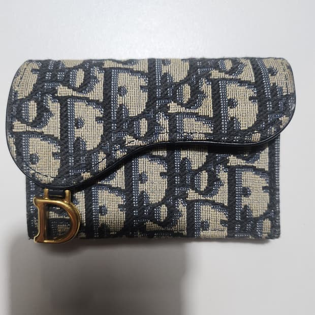 정품!디올 오블리크새들 카드지갑