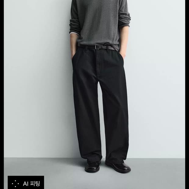 M 자라 콘트라스트 디테일 스웨터