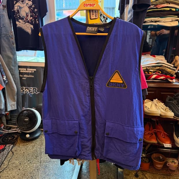 😈DKNY 빈티지 나일론 퍼플 베스트