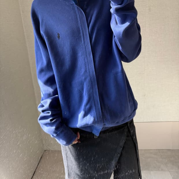 폴로 네이비 루즈핏 니트집업