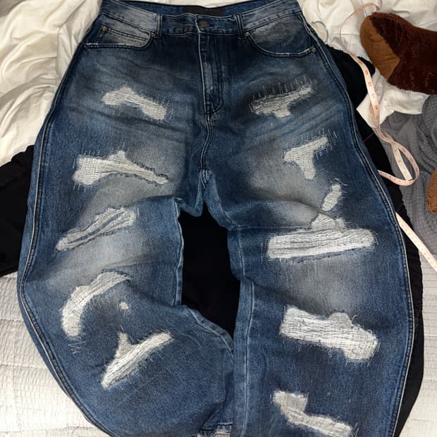 cornerbless baggy pants