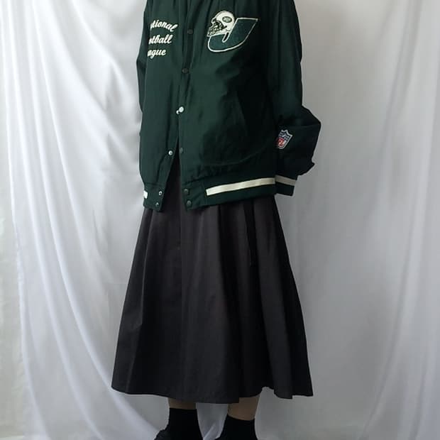 Over fit varsity jacket